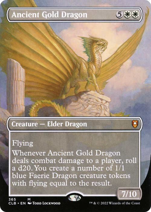 Ancient Gold Dragon (Borderless) (CLB-365) - Commander Legends: Battle for Baldur's Gate