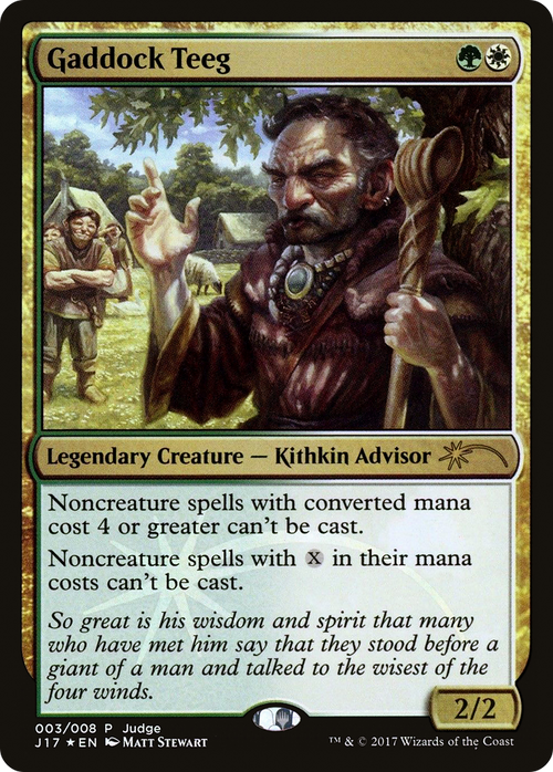 Gaddock Teeg (JDG-003) - Judge Gift Cards 2017 Foil