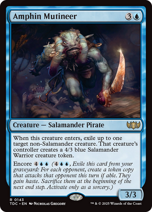 Amphin Mutineer (TDC-143) - Commander: Tarkir: Dragonstorm