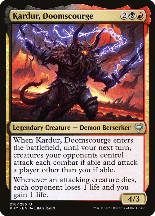 Kardur, Doomscourge (KHM-216) - Kaldheim Foil