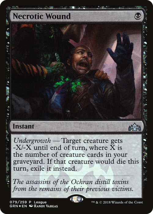 Necrotic Wound (LEP-079) - Guilds of Ravnica Promos Foil