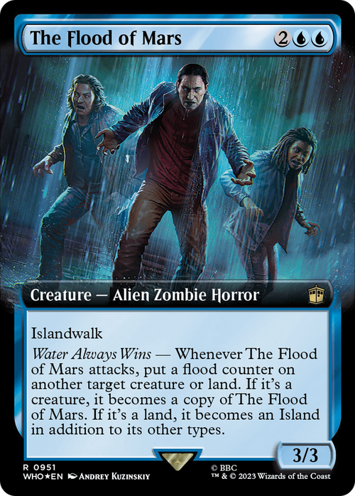 The Flood of Mars (Extended Art) (Surge Foil) (WHO-951) - Doctor Who: (Extended Art) Foil