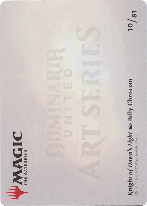 Knight of Dawn's Light // Knight of Dawn's Light (ADMU-010) - Dominaria United Art Series (Borderless)