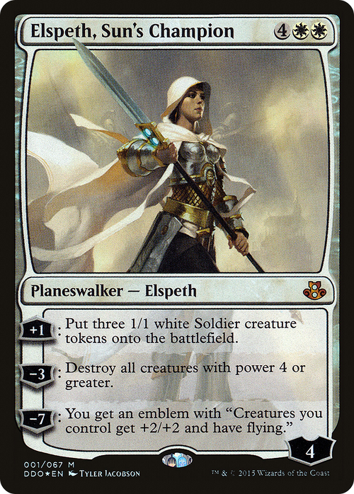 Elspeth, Sun's Champion (DDO-001) - Duel Decks: Elspeth vs. Kiora Foil
