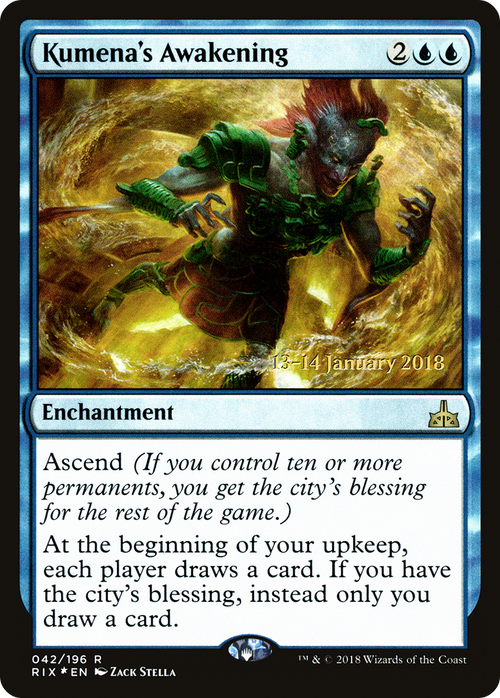 Kumena's Awakening (PRE-42S) - Rivals of Ixalan Promos Foil