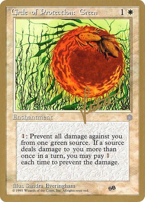 Circle of Protection: Green - 1996 Bertrand Lestree (ICE) (SB) (WCD-) - Pro Tour Collector Set