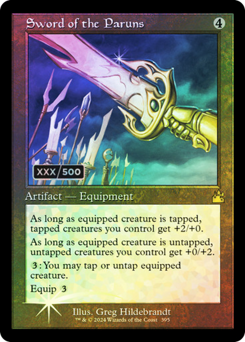 Sword of the Paruns (Retro Frame) (Serial Numbered) (RVR-395) - Ravnica Remastered Foil