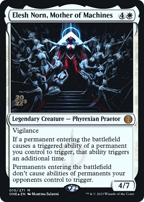 Elesh Norn, Mother of Machines (PRE-010) - Phyrexia: All Will Be One Promos Foil