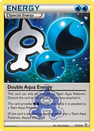 Double Aqua Energy 033  - Reverse Holofoil Double Crisis - Uncommon
