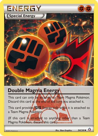 Double Magma Energy 034/34  - Reverse Holofoil Double Crisis - Uncommon
