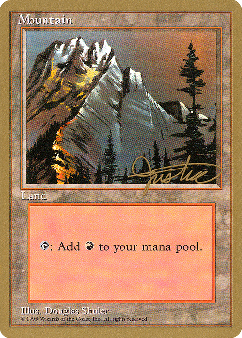 Mountain (A) - 1996 Mark Justice (4ED) (WCD-) - Pro Tour Collector Set