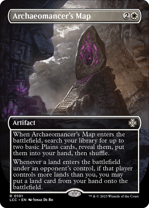 Archaeomancer's Map (Borderless) (LCC-101) - The Lost Caverns of Ixalan Commander