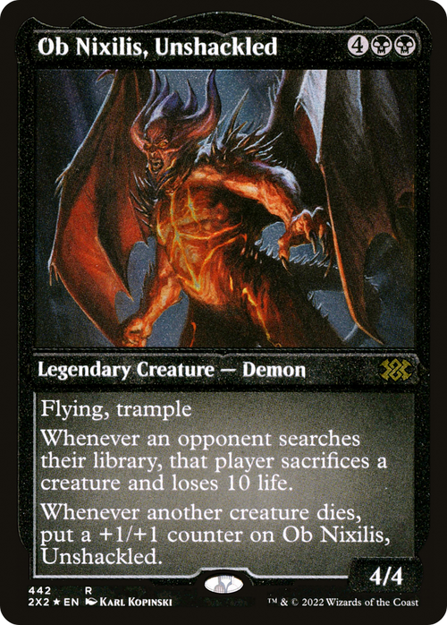 Ob Nixilis, Unshackled (Foil Etched) (2X2-442) - Double Masters 2022 Foil