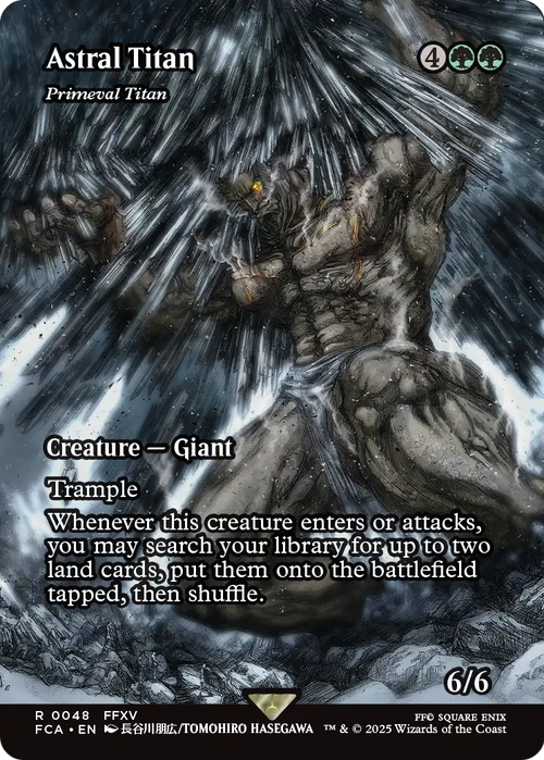 Astral Titan - Primeval Titan (Showcase) (FCA-048) - FINAL FANTASY: Through the Ages / Astral Titan (Borderless) Foil