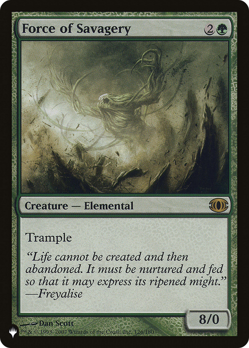 Force of Savagery (LIST-126/180) - The List