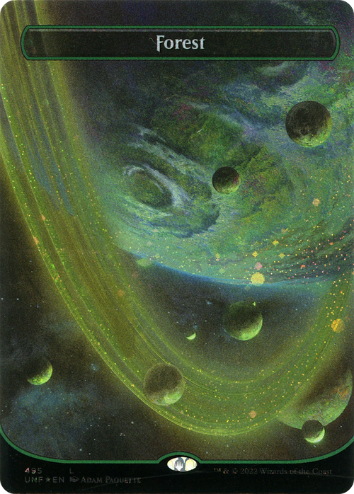Forest (495) (Borderless) (Galaxy Foil) (UNF-495) - Unfinity Foil