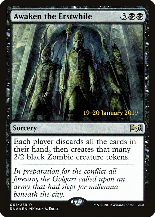 Awaken the Erstwhile (PRE-61S) - Ravnica Allegiance Promos Foil