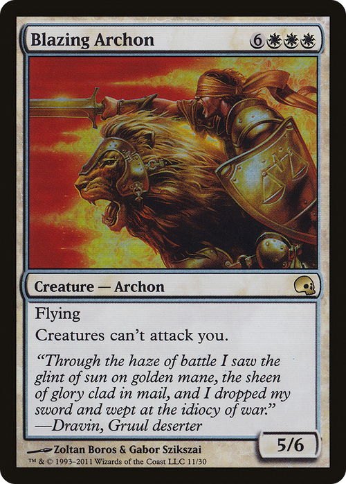 Blazing Archon (GRV-011) - Premium Deck Series: Graveborn Foil