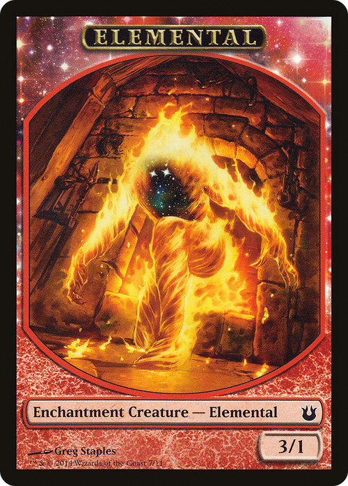Elemental Token (BNG-007) - Born of the Gods Tokens: (enchantment)