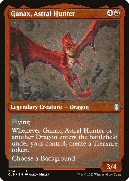 Ganax, Astral Hunter (Foil Etched) (CLB-504) - Commander Legends: Battle for Baldur's Gate Foil