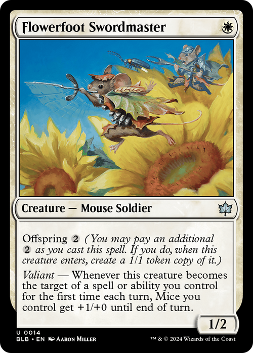 Flowerfoot Swordmaster (BLB-014) - Bloomburrow Foil