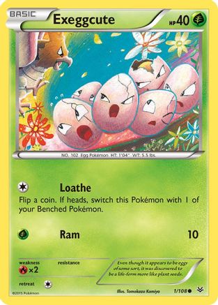 Exeggcute 001  - Reverse Holofoil XY  Roaring Skies - Common
