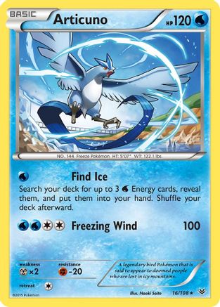 Articuno (16) (16) 016  - Reverse Holofoil XY  Roaring Skies - Rare