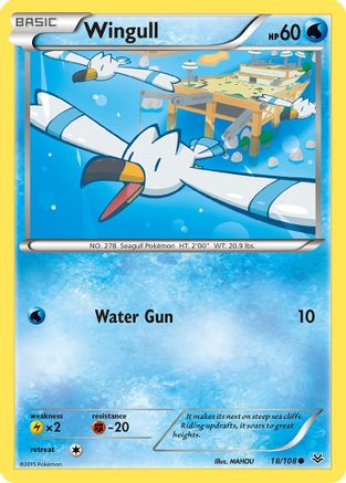 Wingull 018/108  - Reverse Holofoil XY  Roaring Skies - Common