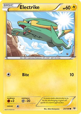 Electrike 024  - Reverse Holofoil XY  Roaring Skies - Common