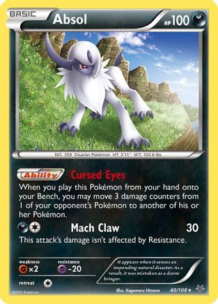 Absol 040  - Holofoil XY  Roaring Skies - Holo Rare