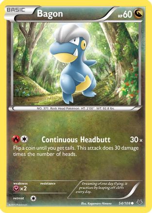 Bagon (54) (54) 054  - Reverse Holofoil XY  Roaring Skies - Common