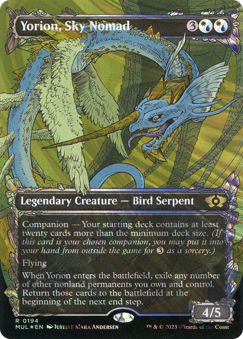 Yorion, Sky Nomad (Halo Foil) (MUL-194) - Multiverse Legends: (Showcase) (Borderless) Foil