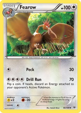 Fearow 066  - Reverse Holofoil XY  Roaring Skies - Uncommon