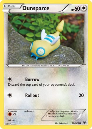 Dunsparce 068  - Reverse Holofoil XY  Roaring Skies - Common