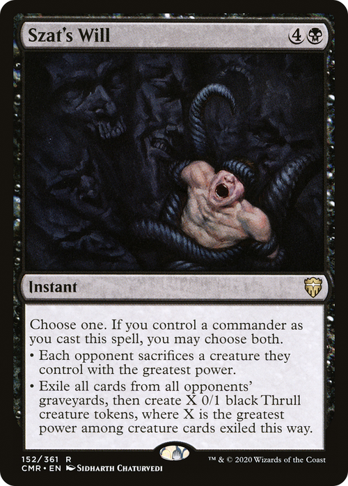 Szat's Will (CMR-152) - Commander Legends