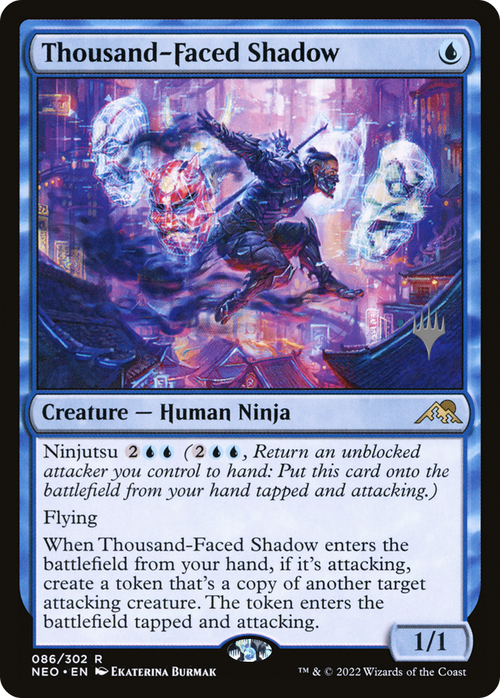 Thousand-Faced Shadow (PPNEO-086) - Kamigawa: Neon Dynasty Promos Foil