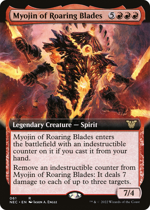 Myojin of Roaring Blades (Extended Art) (NEC-061) - Neon Dynasty Commander: (Extended Art)