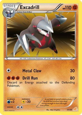 Excadrill (#17 Non-Holo)  BW Trainer Kit Excadrill & Zoroark - Common
