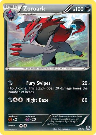 Zoroark (#30 Holo)/30  - Holofoil BW Trainer Kit Excadrill & Zoroark - Common