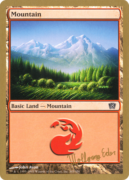 Mountain (343) - 2003 Wolfgang Eder (8ED) (WCD-WE343) - World Championship Decks 2003