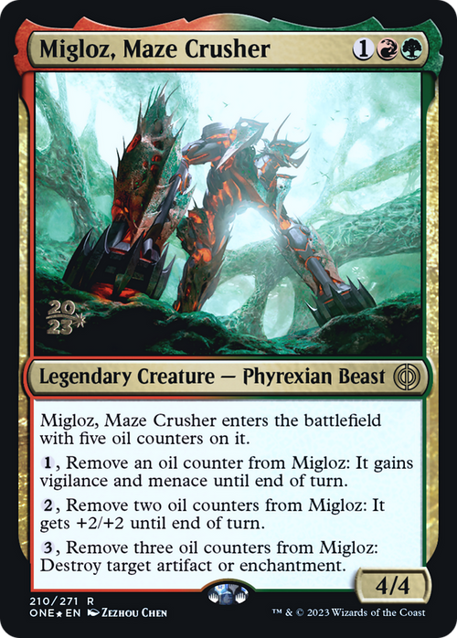 Migloz, Maze Crusher (PRE-210) - Phyrexia: All Will Be One Promos Foil