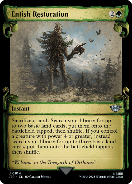 Entish Restoration (Showcase Scrolls) (LTR-614) - The Lord of the Rings: Tales of Middle-earth: (Showcase) Foil