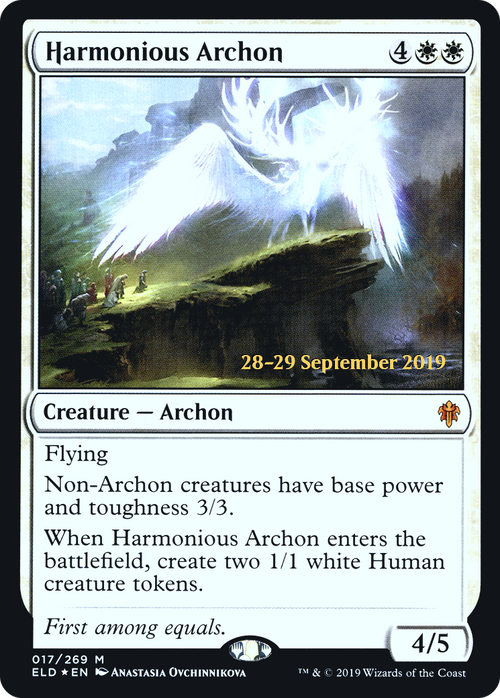 Harmonious Archon (PRE-17S) - Throne of Eldraine Promos Foil