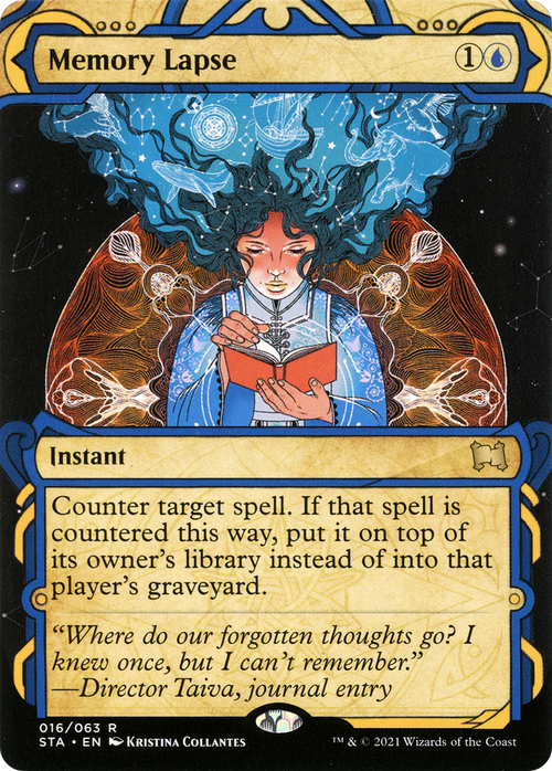 Memory Lapse (STA-016) - Strixhaven Mystical Archive: (Showcase) (Borderless)