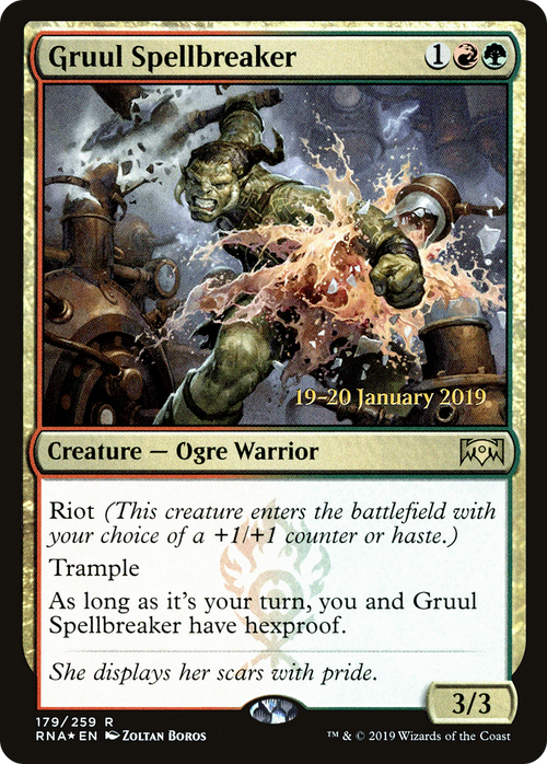 Gruul Spellbreaker (PRE-179S) - Ravnica Allegiance Promos Foil