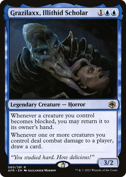 Grazilaxx, Illithid Scholar (AFR-060) - Adventures in the Forgotten Realms Foil