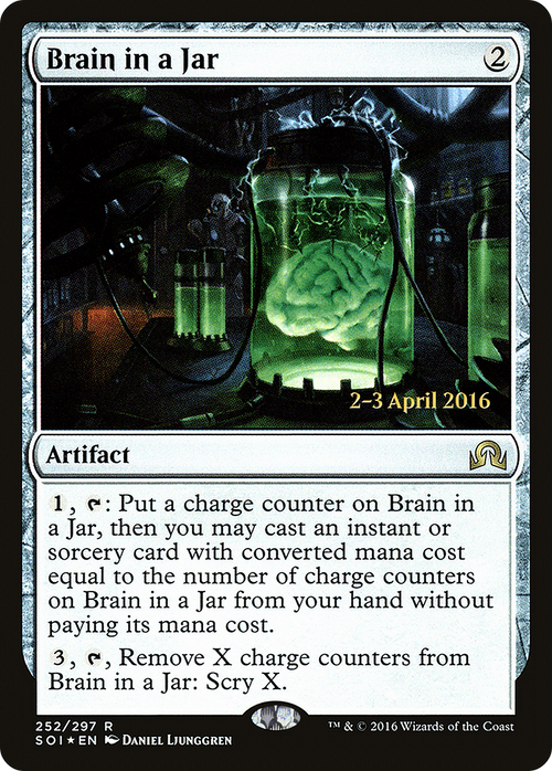 Brain in a Jar (PRE-252S) - Shadows over Innistrad Promos Foil
