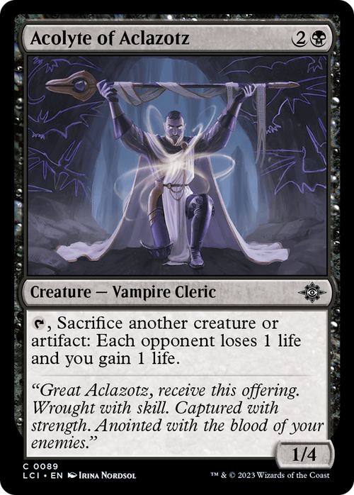 Acolyte of Aclazotz (LCI-089) - The Lost Caverns of Ixalan Foil