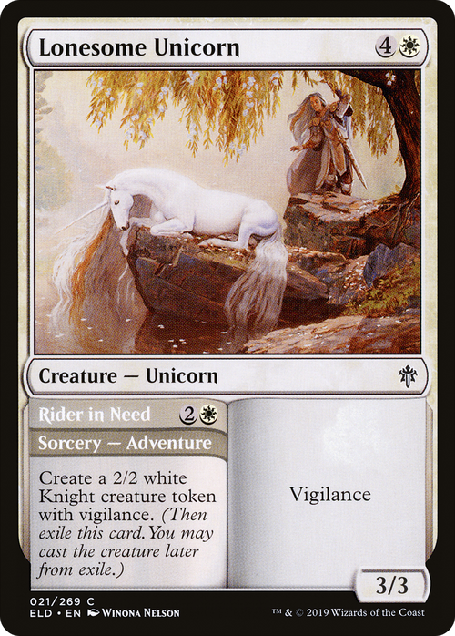Lonesome Unicorn (ELD-021) - Throne of Eldraine