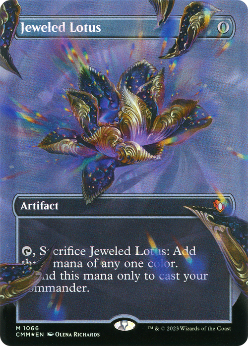 Jeweled Lotus (Textured Foil) (CMM-1066) - Commander Masters (Borderless) Foil
